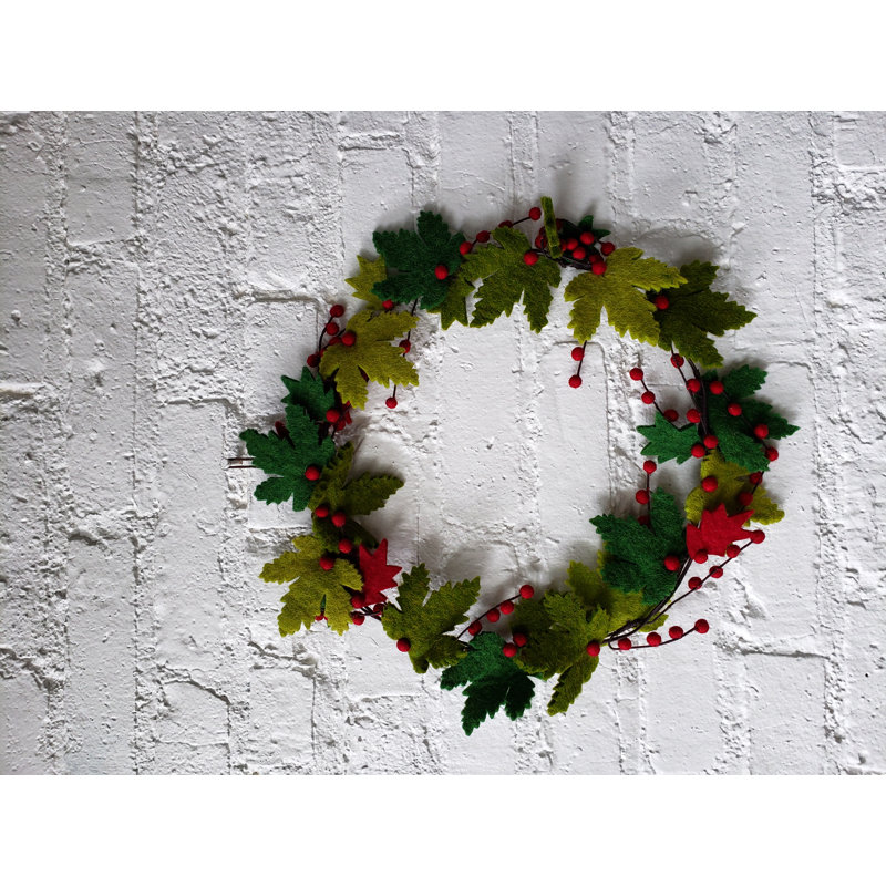 Wool Felt Berries Wreath