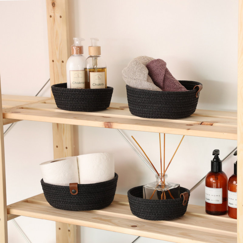 Ebern Designs Decorative Basket, Black