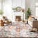 Beverly Oriental Orange/Blue/Cream Area Rug