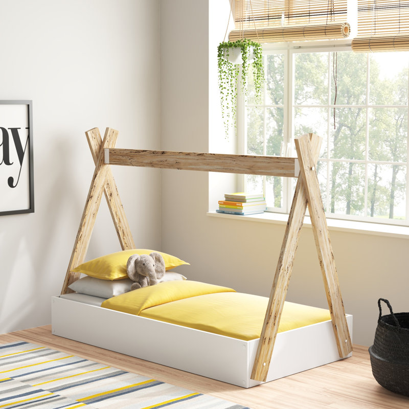 Violetta Canopy Bed by Zipcode Design™, Brun / Blanc, Simple