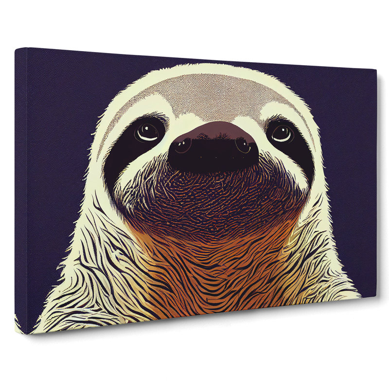 Adorable Sloth - Wrapped Canvas, 40cm H x 60cm W x 3cm D