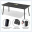 Table de salle à manger de patio avec trou pour parasol et structure en aluminium-403981115-409976785