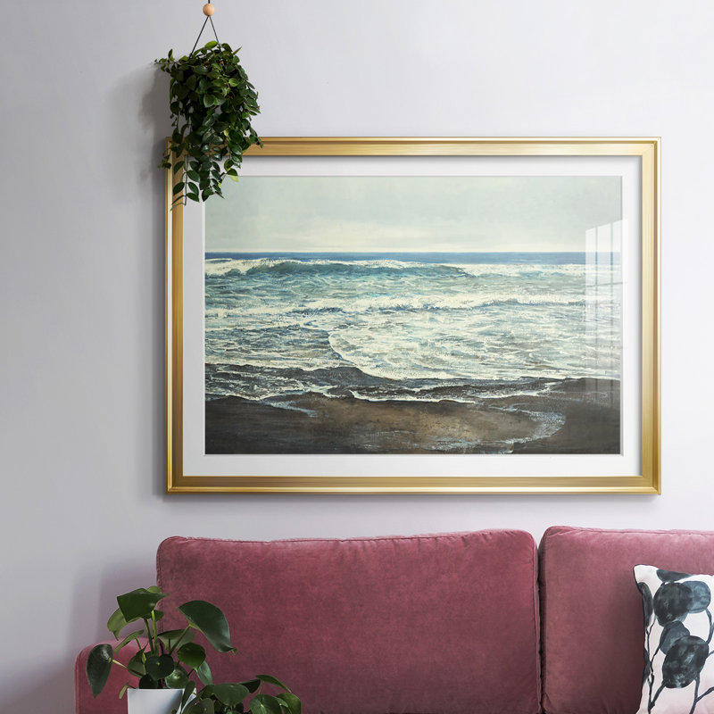 Coastal Reflection, impression sur papier, Or, H 15 po x l 21 po x P 1,5 po