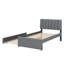 Lit plateforme simple tapissier avec lit gigogne sous le lit-1893588635