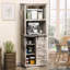 Buffet de cuisine avec huche, armoire de rangement pour garde-manger avec porte de grange coulissante, tablette réglable