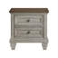 Mobilier de chambre à coucher deux tiroirs deux tiroirs gris et brun antique