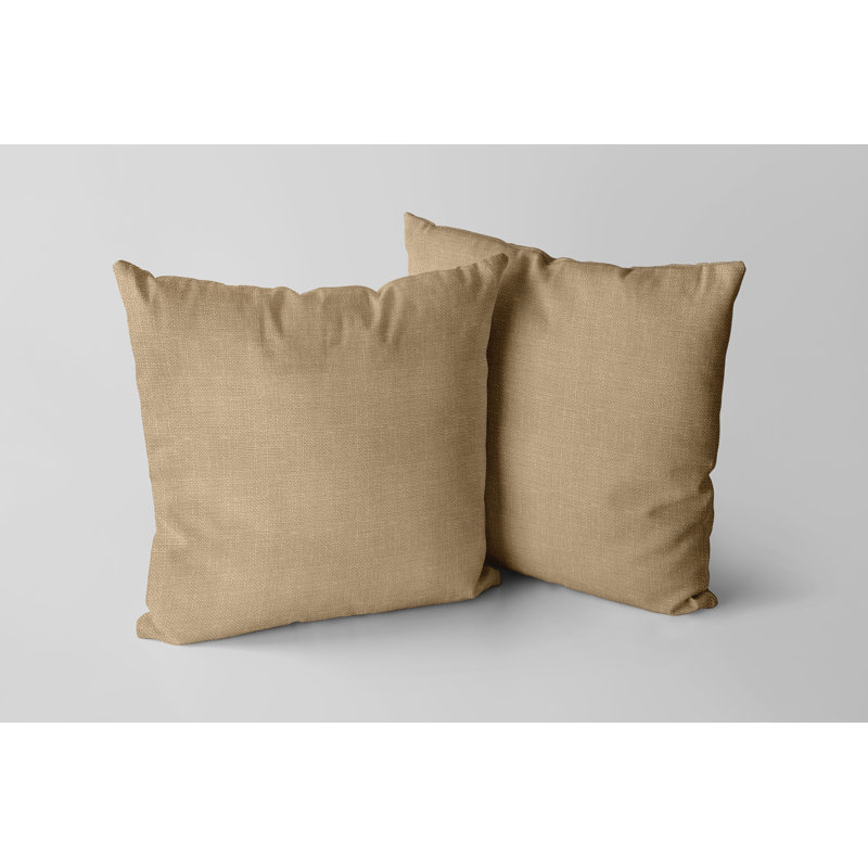 Housse de coussin carré S&G Slubb, Chameau, 24" X 24"