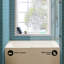 Baignoire d'angle Voltaire 60 po x 30 po avec tablier et vidange à droite, couleur biscuit-98231304-59675710