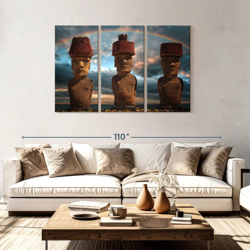 Lilie Moai Statues, 48" H x 74" W