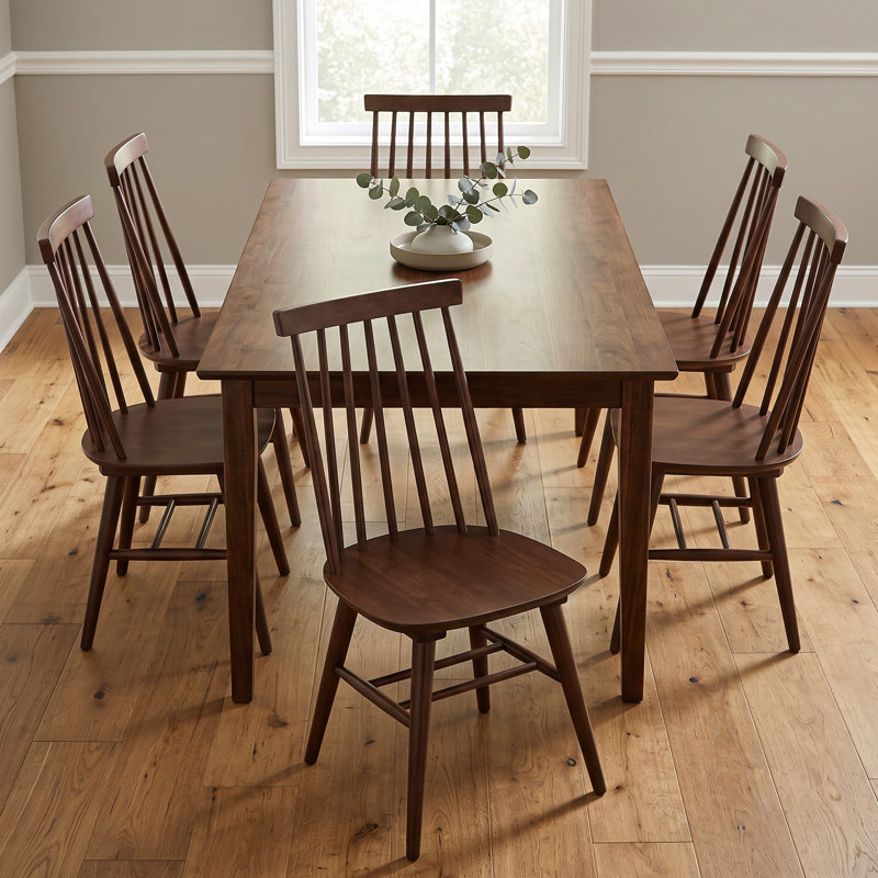 Ensemble de 8 chaises d'appoint Alvie, Noyer
