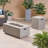 Caelan Rectangle Lightweight Concrete/MGO Propane Smokeless Fire Pit Table-32508389