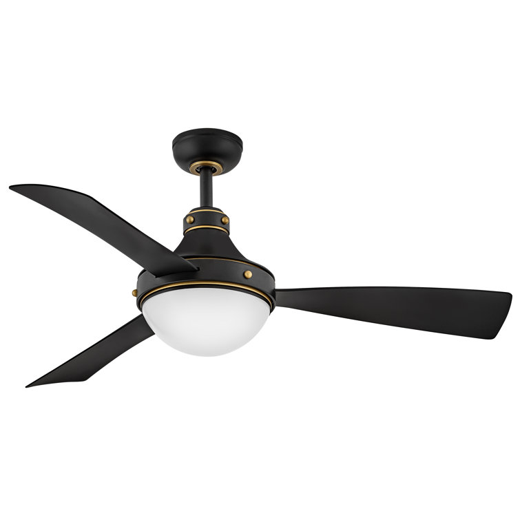 Burghard 50'' 3 Blade Ceiling Fan with LED Light Kit