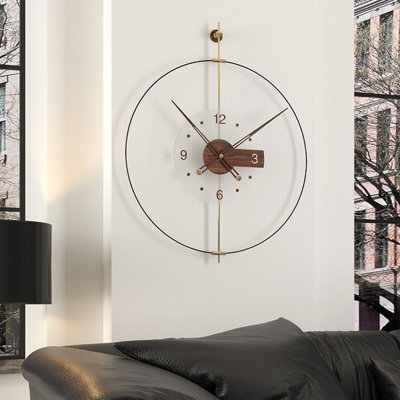 Black Round Analog Wall Clocks