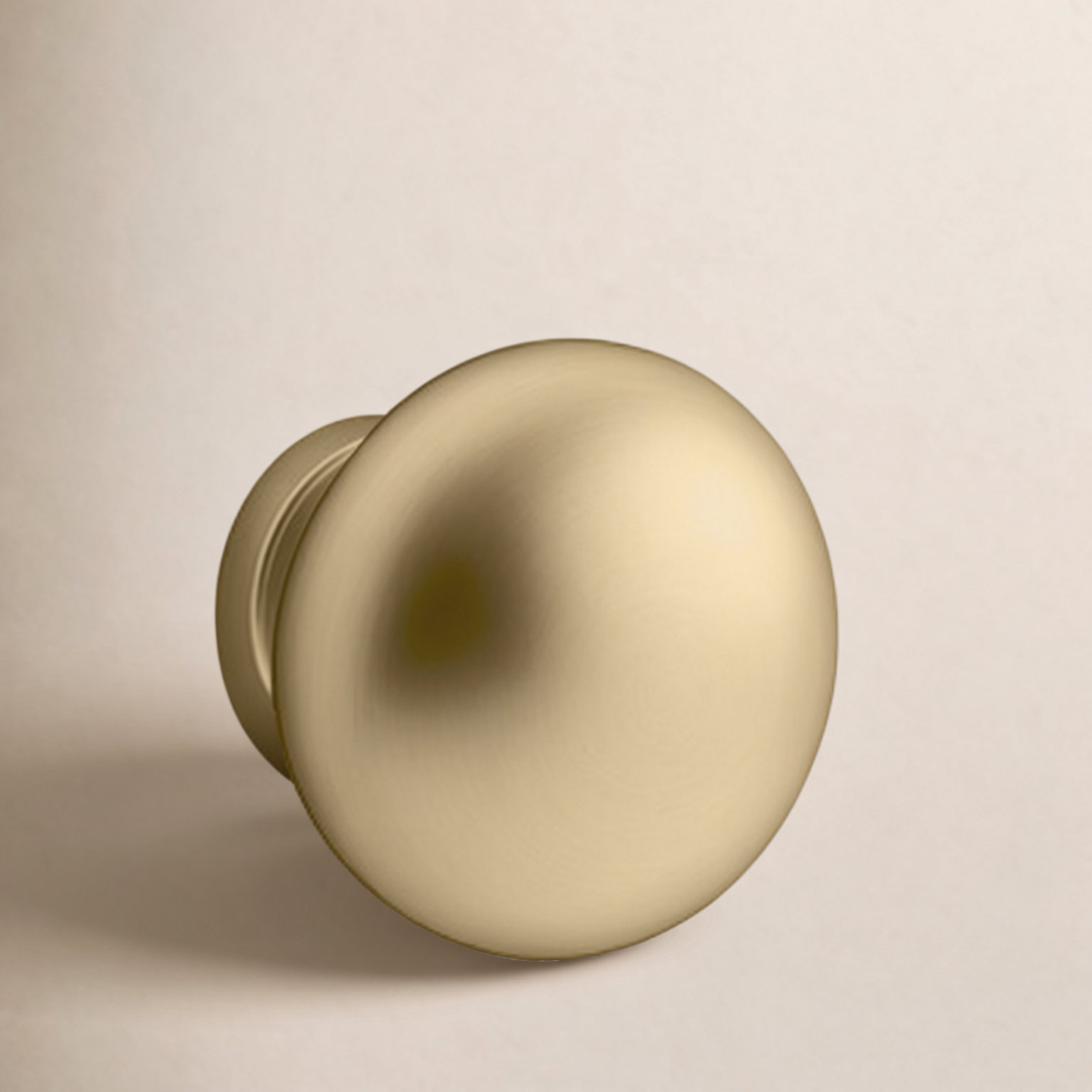 Malin Round Cabinet Knob, Vibrant Brushed Moderne Brass