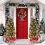 Arbre de Noël pré-éclairé avec lumières DEL, pointes d'épinette réalistes et base de traîneau-631331512