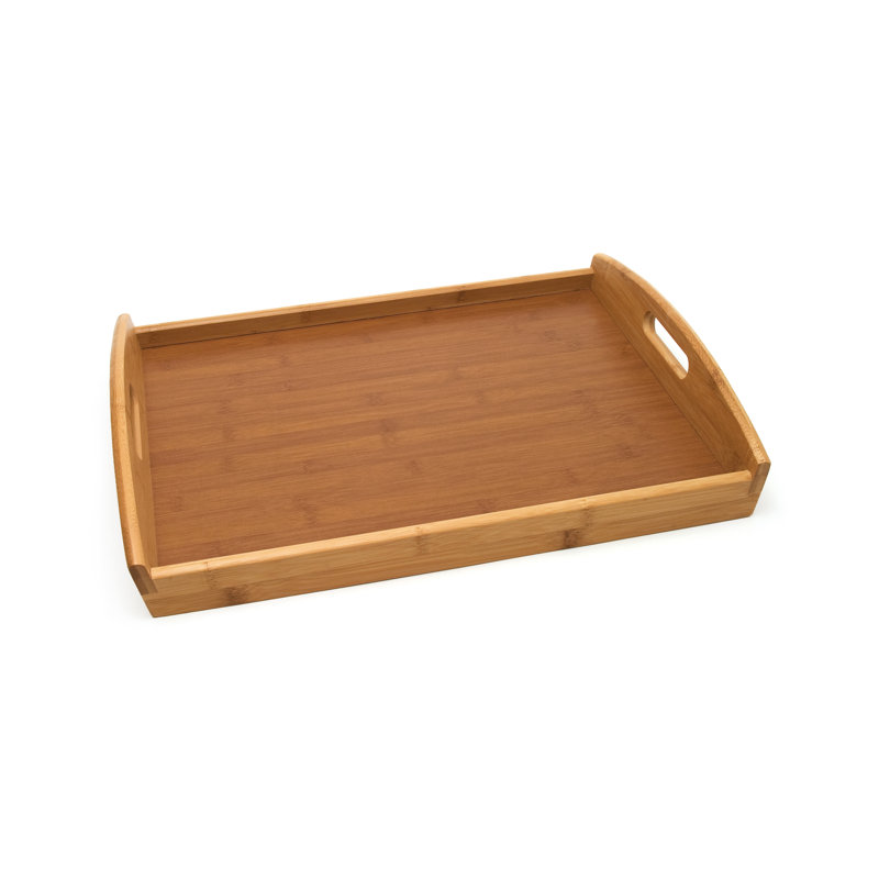 Plateau en bambou, fond en placage
