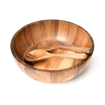 acacia wood salar bowl set