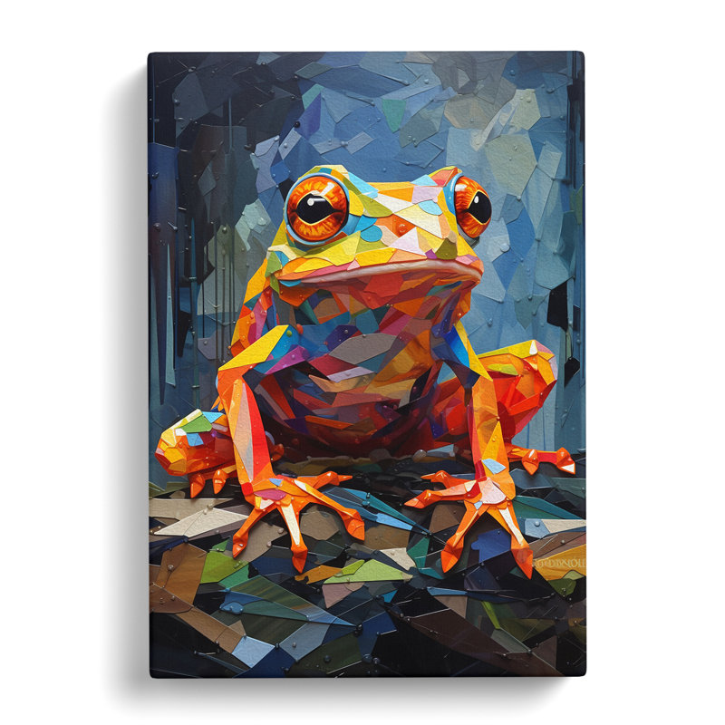 Frog Orphism - Wrapped Canvas, 50cm H x 35cm W x 3cm D