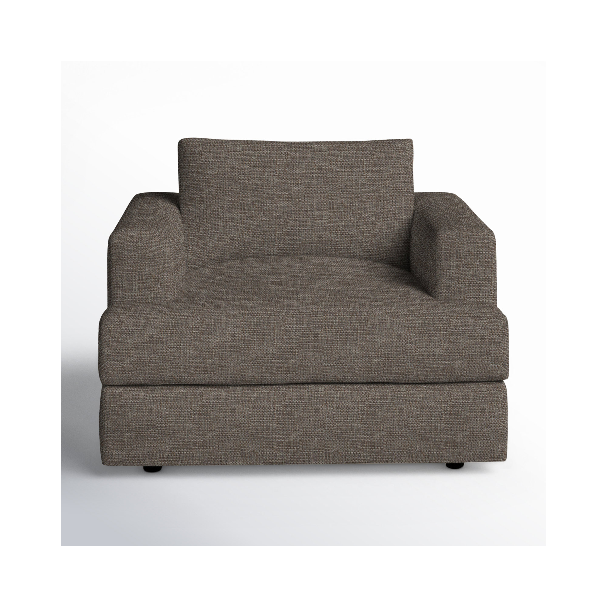 Cayden Upholstered Chair And A Half, Drusky Charcoal Sustain® Basketweave