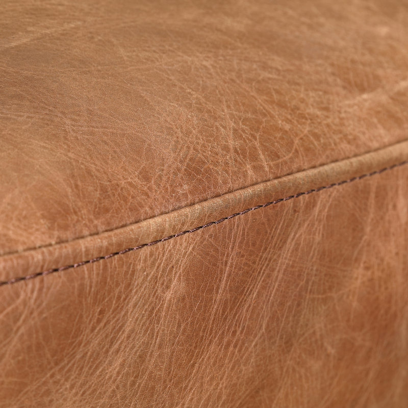 27" Wide Armchair, Brown Genuine Leather