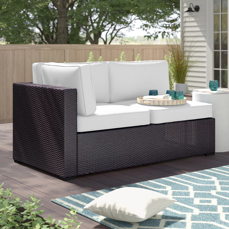 Causeuse avec coussins Arbedella, Blanc