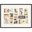 «Vintage Matchboxes Neutral Black and Beige» par Honey Island Studio, impression murale encadrée