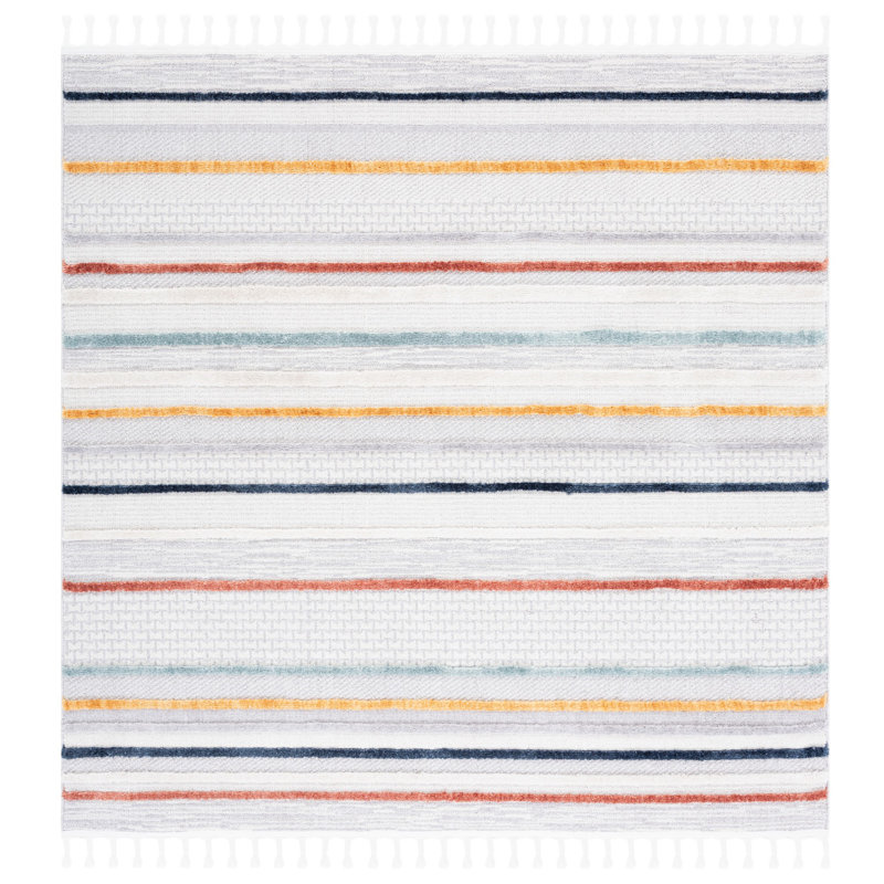 Onna Performance Striped Rug, Square 6'7"