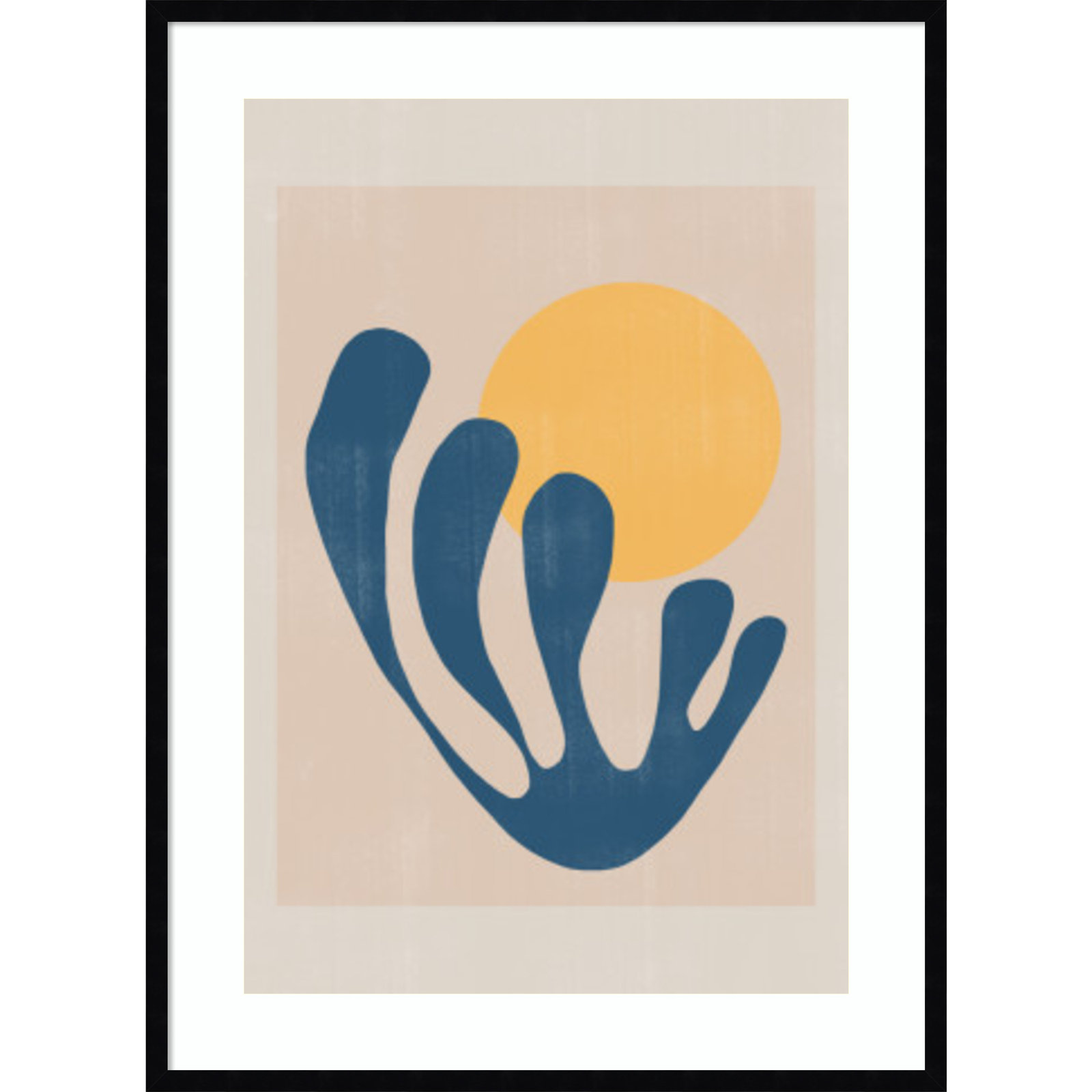 Giese "Modern Plant No. 1" Print, Black, 41" H x 30" W
