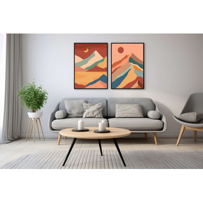 Élégantes peintures décoratives en panneau de fibres à densité moyenne (2 pièces), 15,8 po x 19,7 po chacune | 100% panneau de fibres à densité moyenne avec impression numérique éclatante | Parfait pour la décoration de salon et de chambre à coucher, design élégant et accrocheur