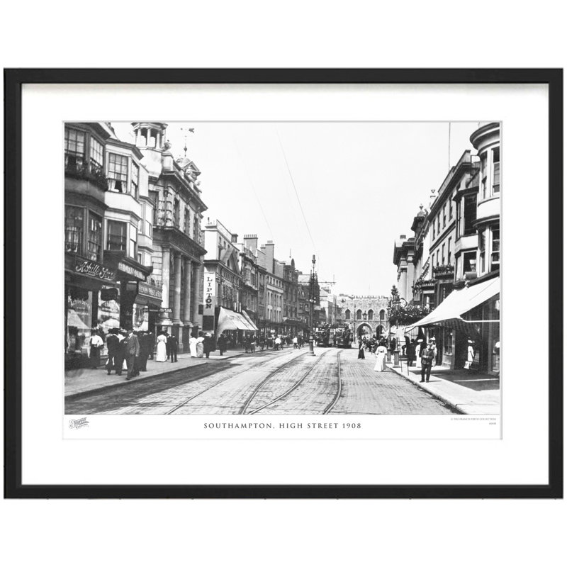 Southampton, High Street 1908 by Francis Frith - Single Picture Frame Print, 28cm H x 36cm W x 2.3cm D