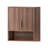 Walnut Bathroom Wall Cabinet 3 Tier Grille 2 Door-124753997