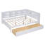 Lit de jour double en bois avec 2 tiroirs, tablette de rangement et port de chargement USB-490548917-490548915