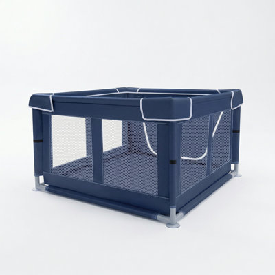 42-Inch Square Puppy Confinement Area with Access Gate, Designed for Small Dogs or Puppies, Suitable Both Indoors and Out, Robust Construction Utilizing Thickened Textile and Strong Nylon Mesh