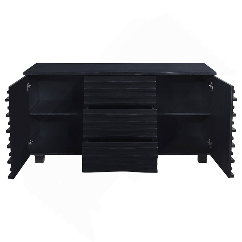 Black 3-drawer Server