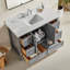 Ensemble de meuble-lavabo autoportant 48 po avec 2 poignées entièrement assemblé