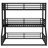 Bunk Bed, Metal Triple Bunk Bed with Safety Guardrails, Heavy-duty Bunk Bed with Noise-reduced Design-1775906166-1775906168