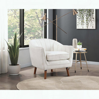 Chaise de style Mid-Century avec dossier à surpiqûres