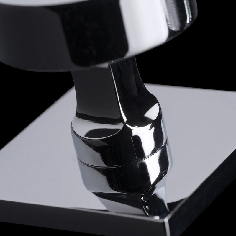 Parkview Brass Knob Backplate, Chrome