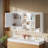 Wall-Mount Mirror Cabinet with Adjustable Shelves