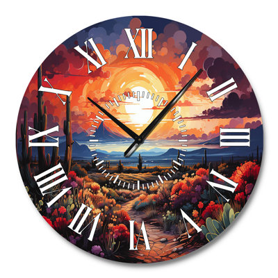 Horloge murale Western Desert Serenade Pointillism II