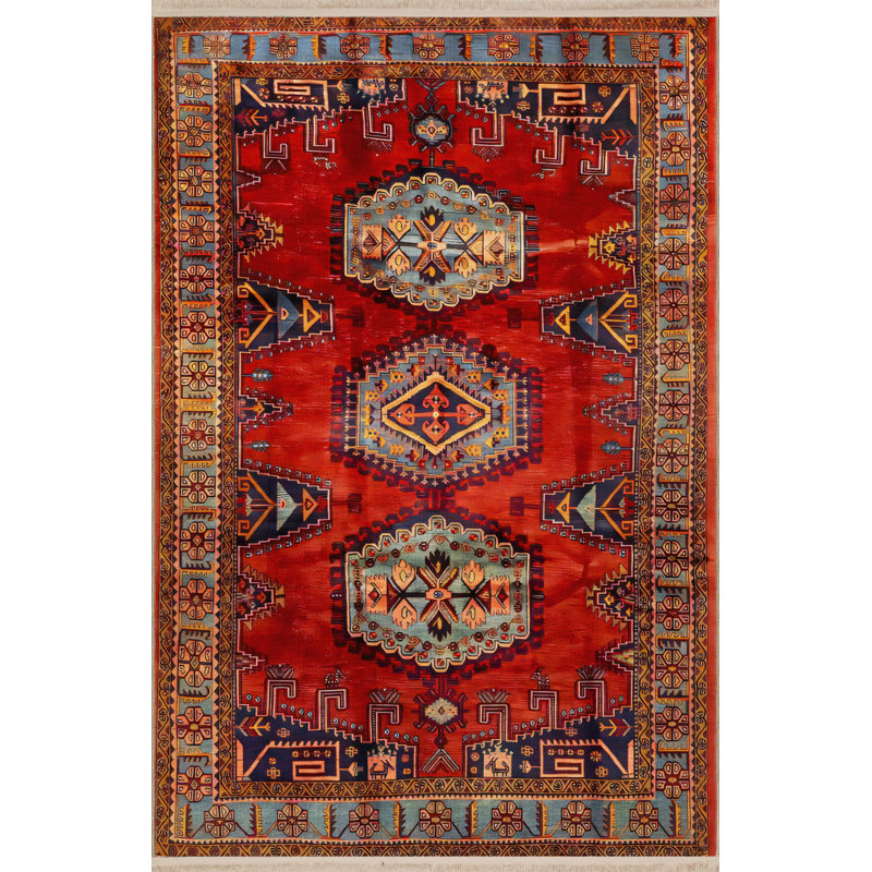 Tapis rectangulaire Wallas, Tapis de couloir 3 pi 4 po x 9 pi 11 po