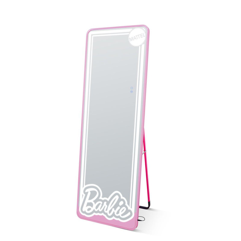 Barbie RGB Full Length Makeup Mirror with Integrated Strip RGB LED Light, Soft-Touch Sensor Switch