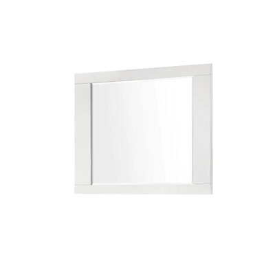 46.4"W Contemporary Mirror, White