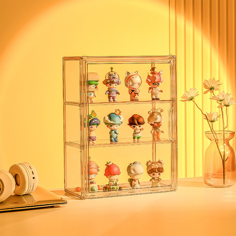 Wall Mount Transparent 3-Tier Storage Display Case
