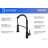 Karran Quartz 34'' X 21-1/4'' 50/50 Double Bowl Farmhouse Apron Kitchen Sink With KKF210 Faucet-59104748-59104747