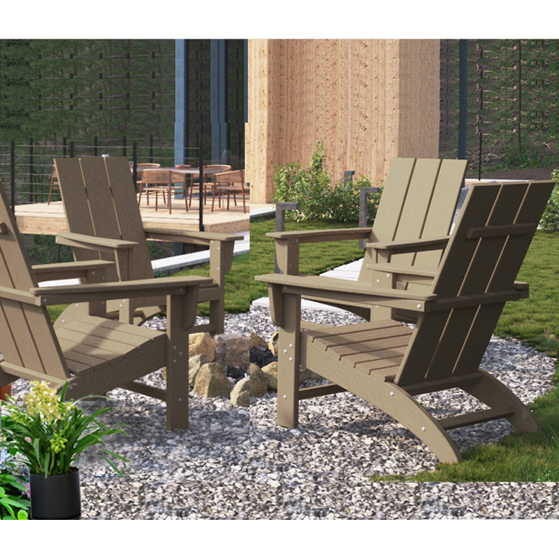 Barbour Outdoor Adirondack Chair, Weathered Wood