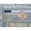 Tapis de couloir oriental bleu d'inspiration Anatolian 2 pi 8 po x 8 pi 3 po Beau