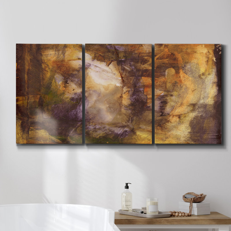 Forme de Bulle, reproduction sur toile 3 pièces, H 48 po x l 96 po x P 2 po