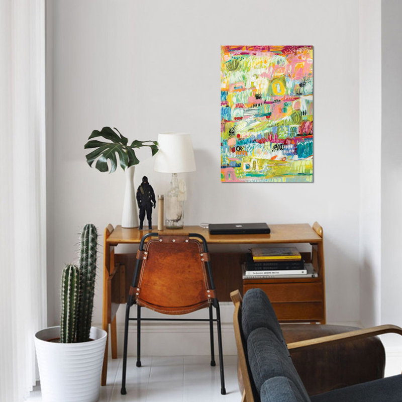 «Boho Garden II», reproduction sur toile, H 26 po x l 18 po x P 1,5 po, Toile tendue, Pas de tapis