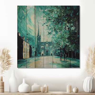 Church Cathedral In Ireland III - Traditional Wooden Wall Art On Natural Pine Wood